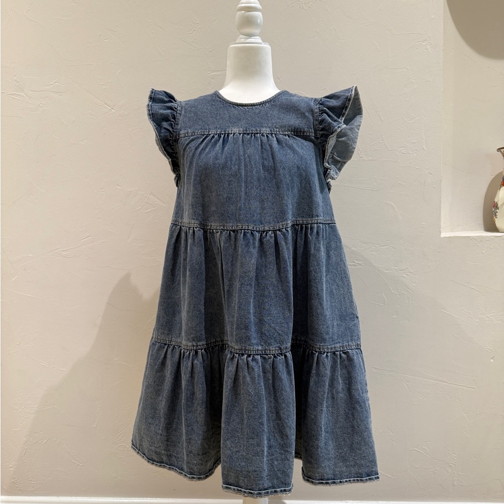 Altar'd State Blue Tiered Kids Dress